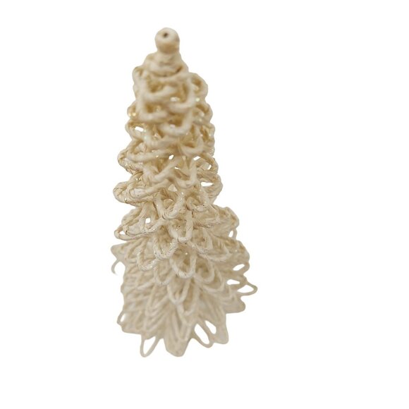 Department 56 Cream Christmas Village String Tree Forrest Set Of 3 Rustic Vintag - Picture 2 of 8